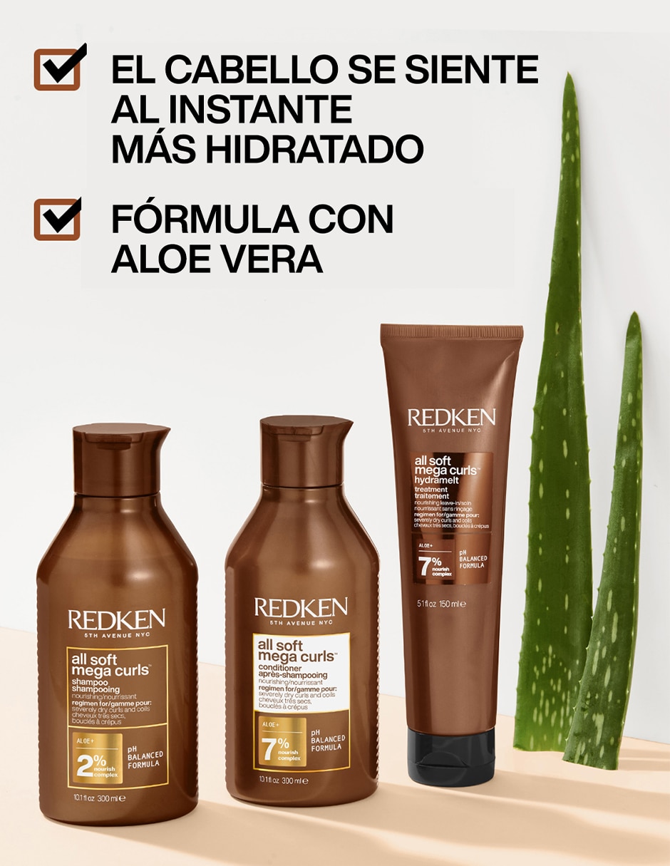 Shampoo hidratante para cabello rizado All Soft Mega Curls 300 ml 2