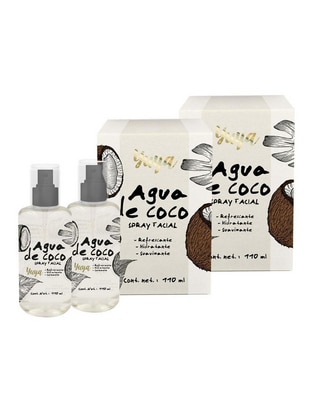 Limpiador facial Pack 2 Agua de Coco hidratante enriquecido con aloe vera y ginseng, 110 ml c/u para revitalizar