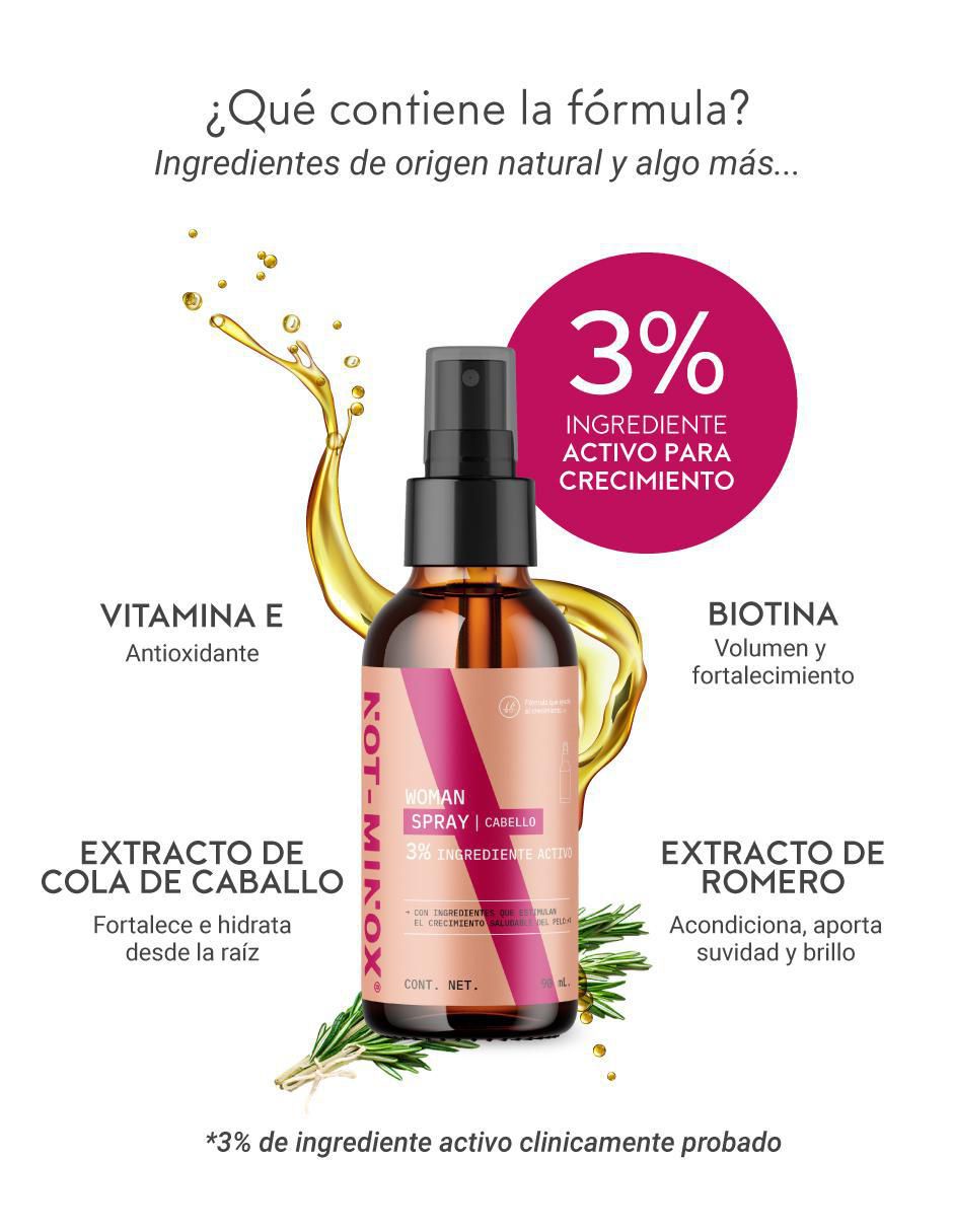 Tratamiento para cuero cabelludo Spray para Crecimiento de Cabello Not-Minox Notminox crecimiento Not Minox