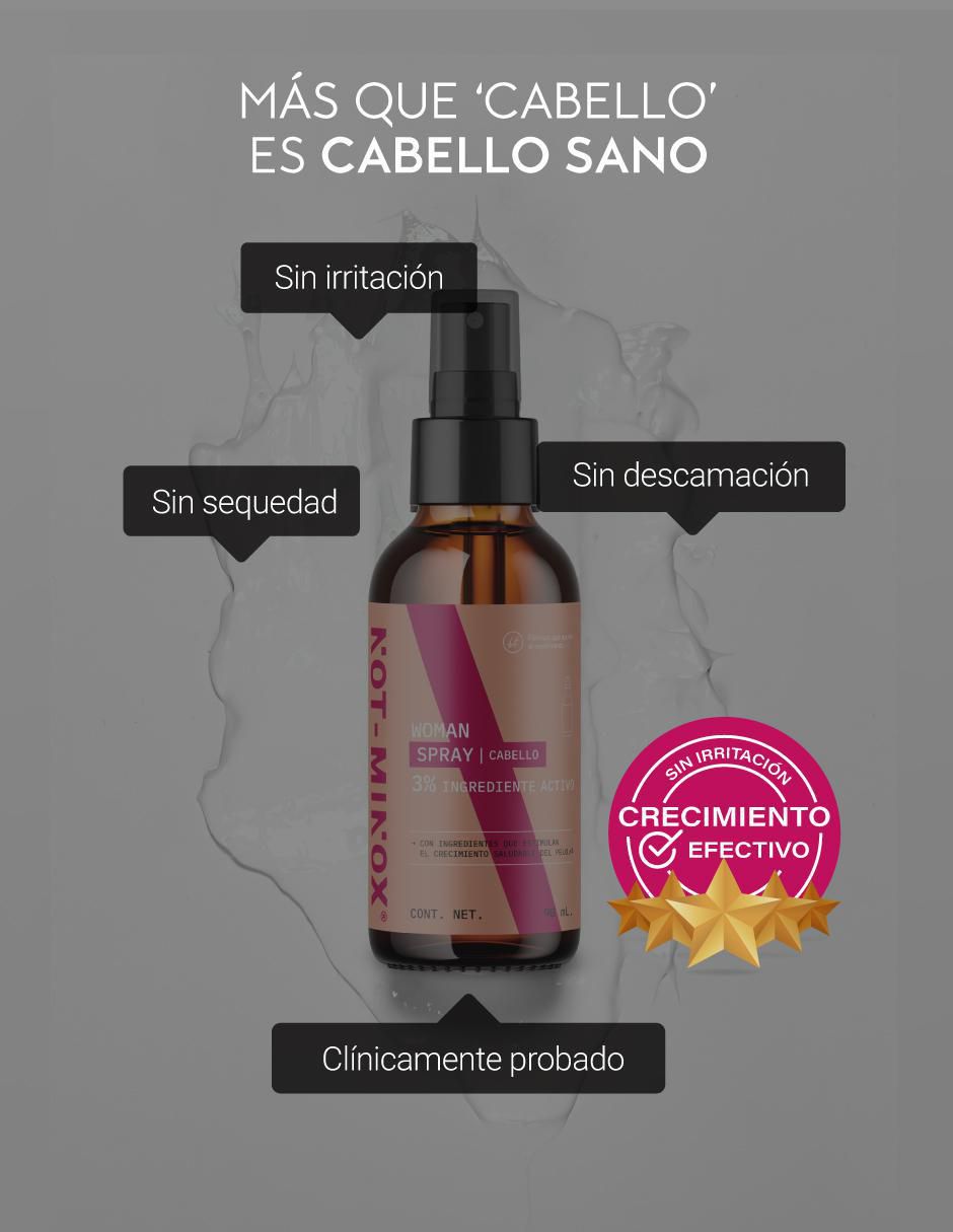Tratamiento para cuero cabelludo Spray para Crecimiento de Cabello Not-Minox Notminox crecimiento Not Minox