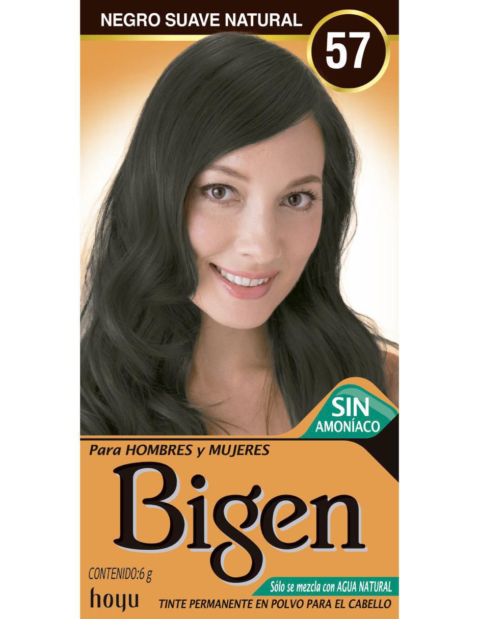Tinte para cabello permanente en polvo Bigen Naturales tono 2.1 negro azulado