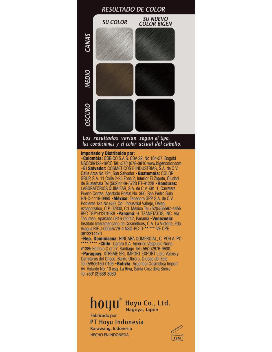 Tinte para cabello permanente en polvo Naturales tono 1.0 negro profundo