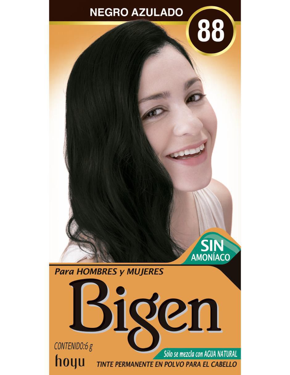Tinte para cabello permanente en polvo Bigen Naturales tono 2.1 negro azulado