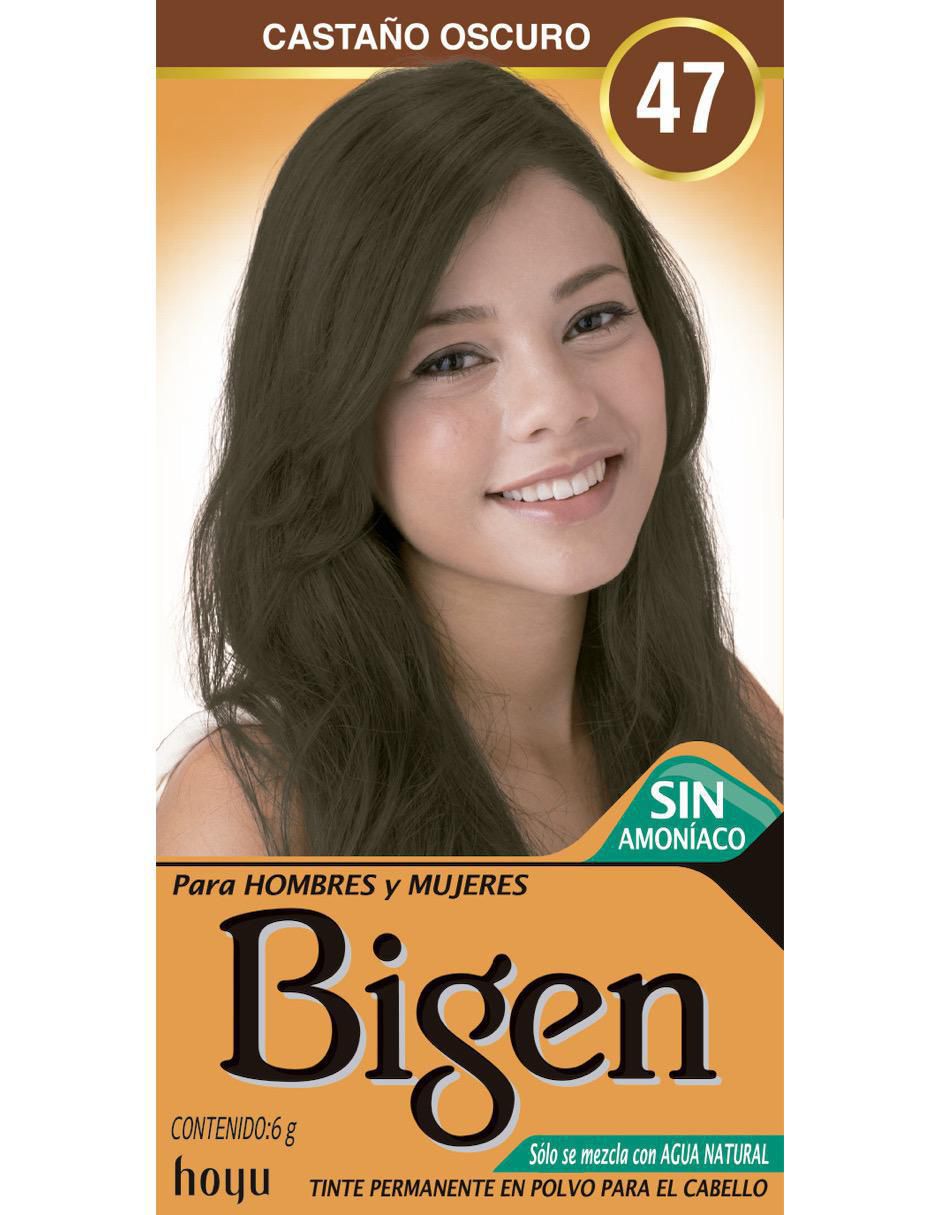 Tinte para cabello permanente en polvo Bigen Naturales tono 3.0 castaño obscuro