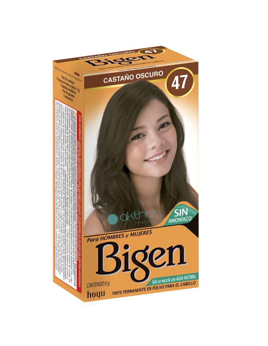 Tinte para cabello permanente en polvo Bigen Naturales tono 3.0 castaño obscuro