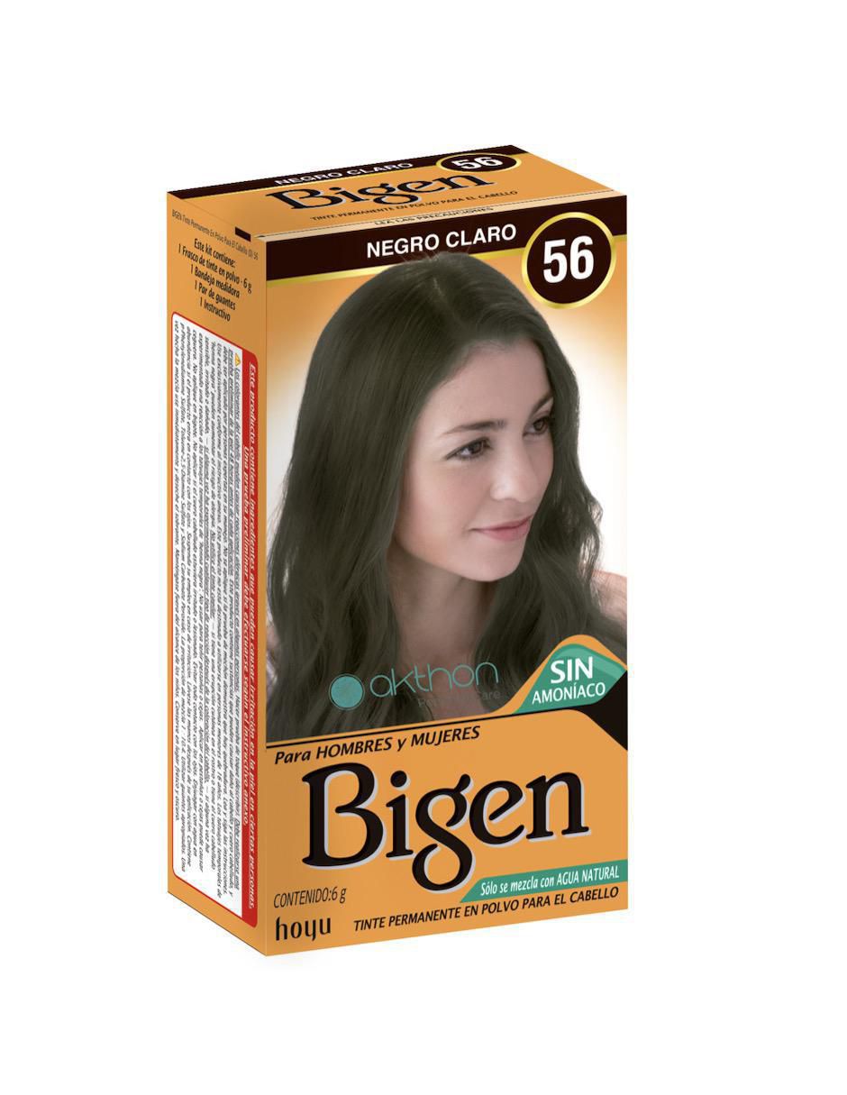 Tinte para cabello permanente en polvo Bigen Naturales tono 2.1 negro azulado