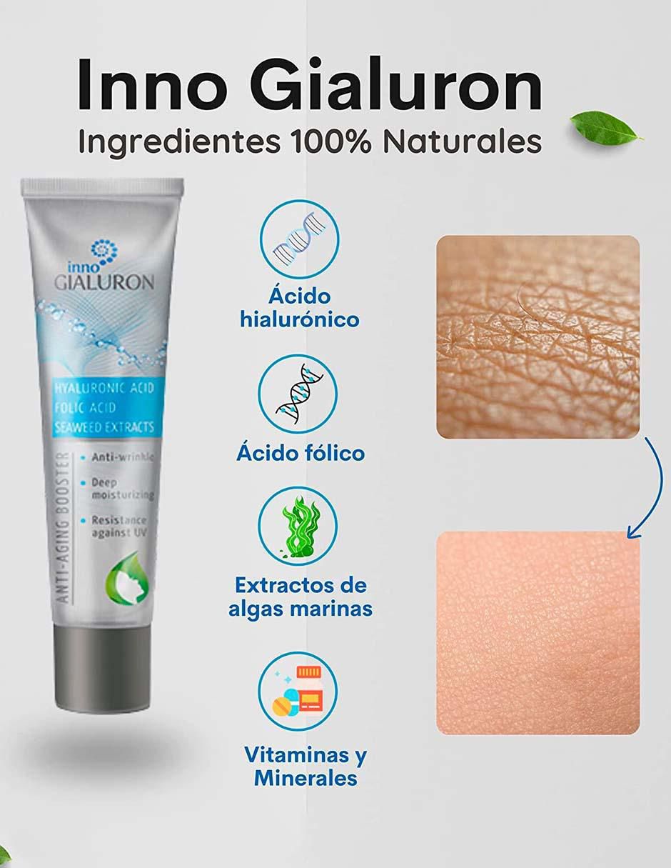 Crema facial recomendada para prevenir signos de la edad día y noche Inno Gialuron todo tipo piel