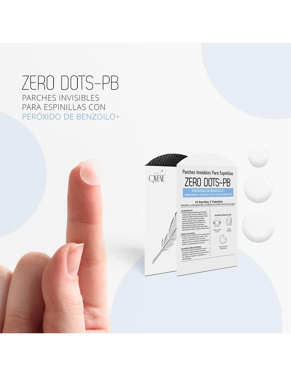 Parches para acné zero dots-pb peróxido benzolio