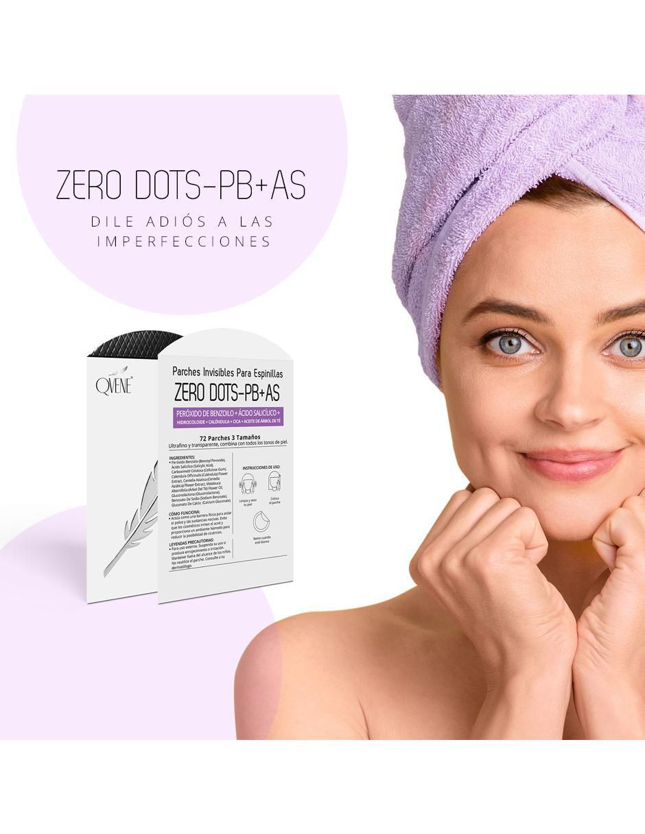 Parches para acné zero dots-pb+as peróxido benzoilo y ácido salicílico 2