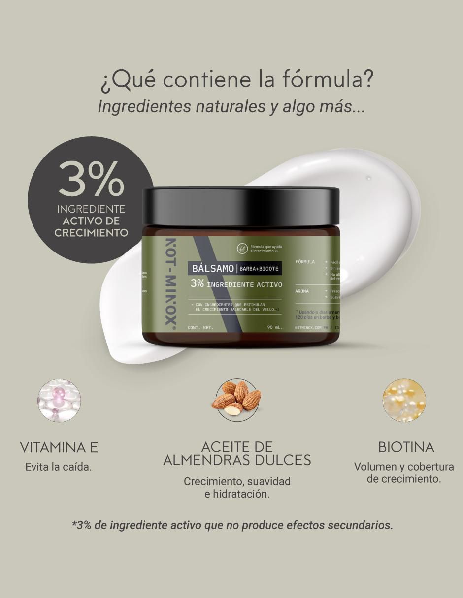 Set tratamiento para barba y cabello Para Crecimiento Capilar, Barba Y Bigote Notminox: Sérum + Bálsamo + Spray crecimiento Set tratamiento para barba y cabello Para Crecimiento Capilar, Barba Y Bigote Notminox: Sérum + Bálsamo + Spray crecimiento