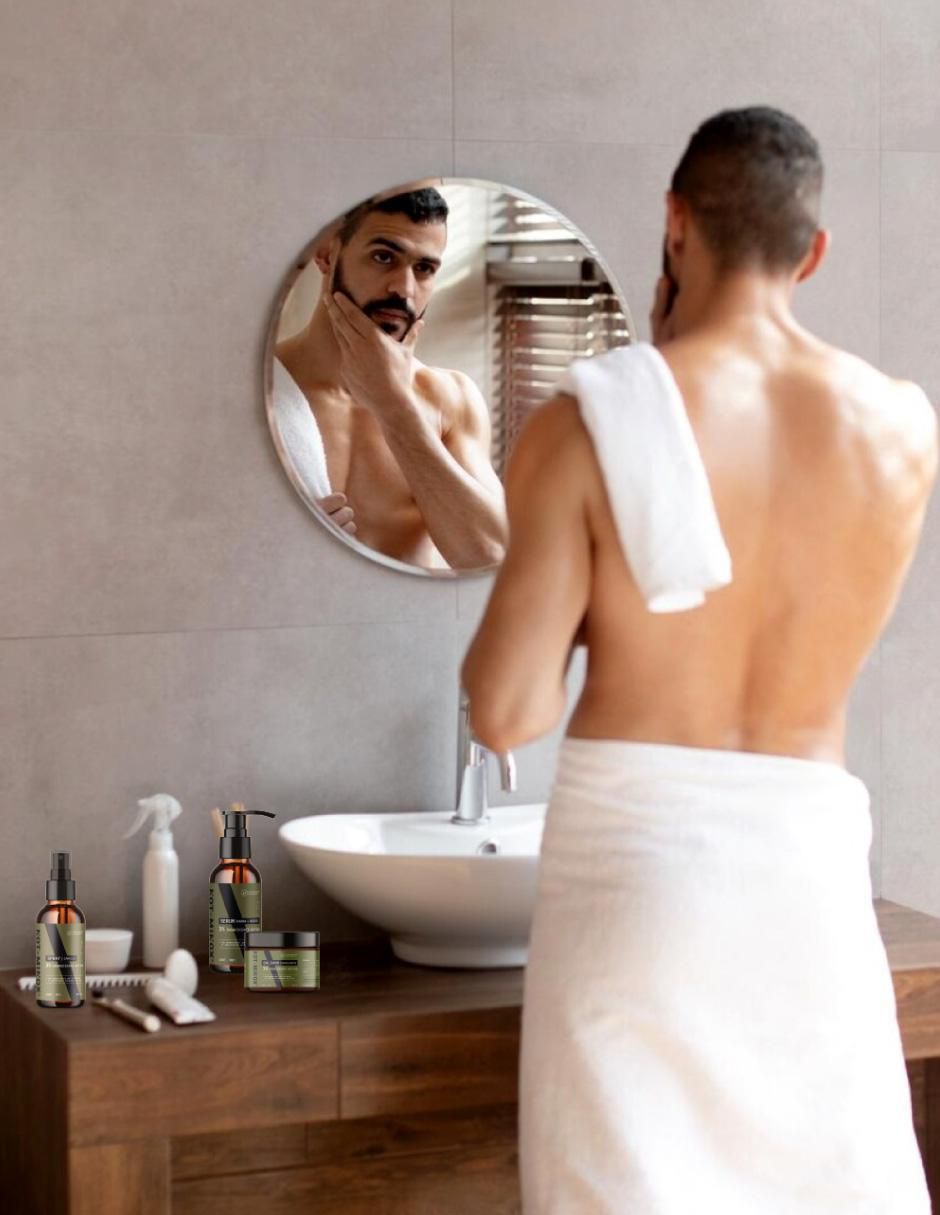 Set tratamiento para barba y cabello Para Crecimiento Capilar, Barba Y Bigote Notminox: Sérum + Bálsamo + Spray crecimiento 7