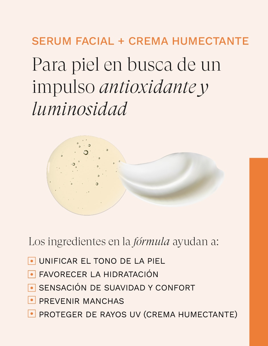 Tratamiento facial aclarante Sérum +Crema antiedad 7