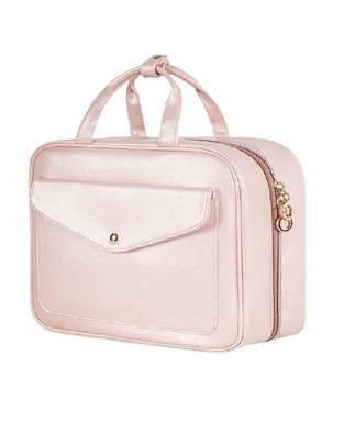 Cosmetiquera de viaje impermeable de cuero unisex