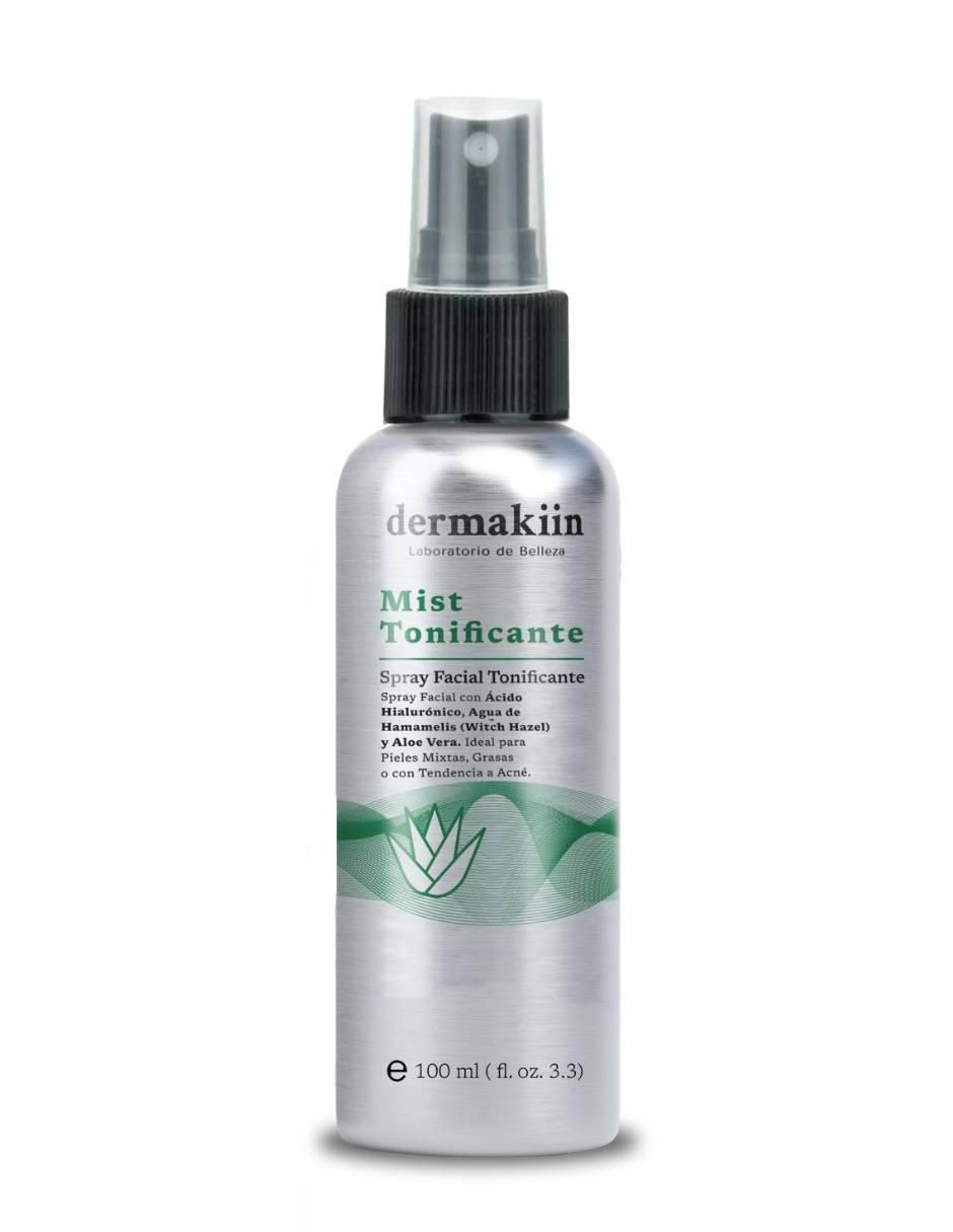 Tónico facial Spray mist facial tonificante con agua de hamamelis, ácido hialurónico y aloe vera