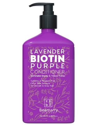 Acondicionador Lavanda Biotin Matizador para cabellos rubios y grises Beamarry 380 ml