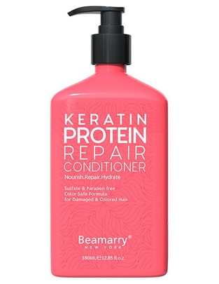 Acondicionador para cabello Reparador con keratina y proteinas Beamarry 380 ml
