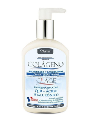 Crema para rostro y cuerpo recomendada para prevenir signos de la edad día y noche Colágeno Q10+Ácido Hialurónico para piel sensible 1