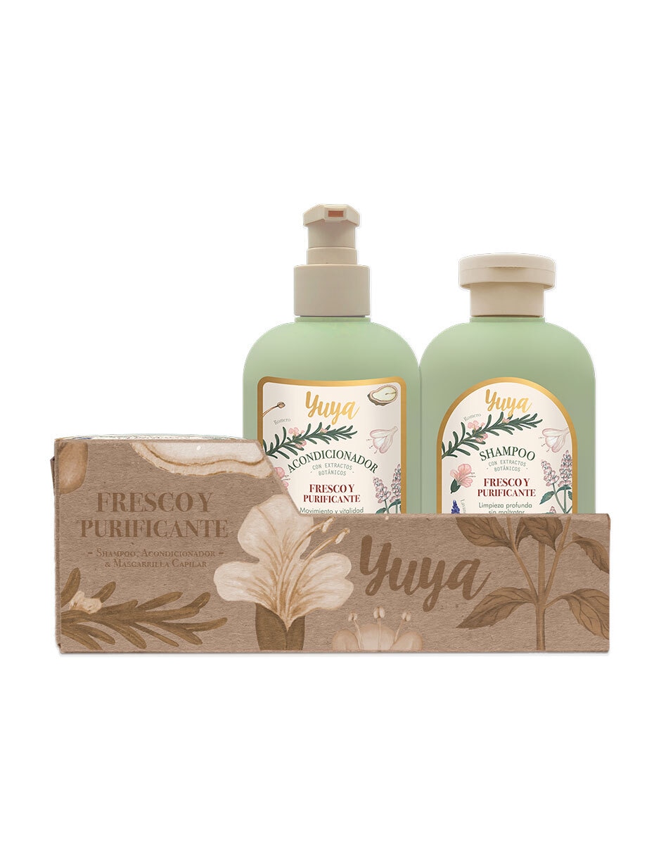Set de shampoo para cabello Fresco y Purificante 2