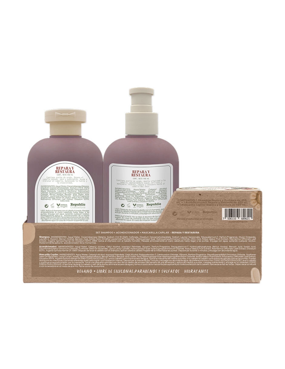 Set de shampoo para cabello Repara y Restaura Set de shampoo para cabello Repara y Restaura