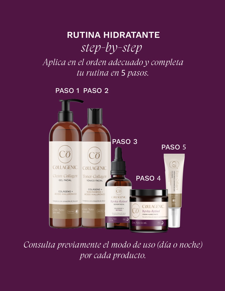Set tratamiento facial Colágeno + Retinol antiedad Premium 6