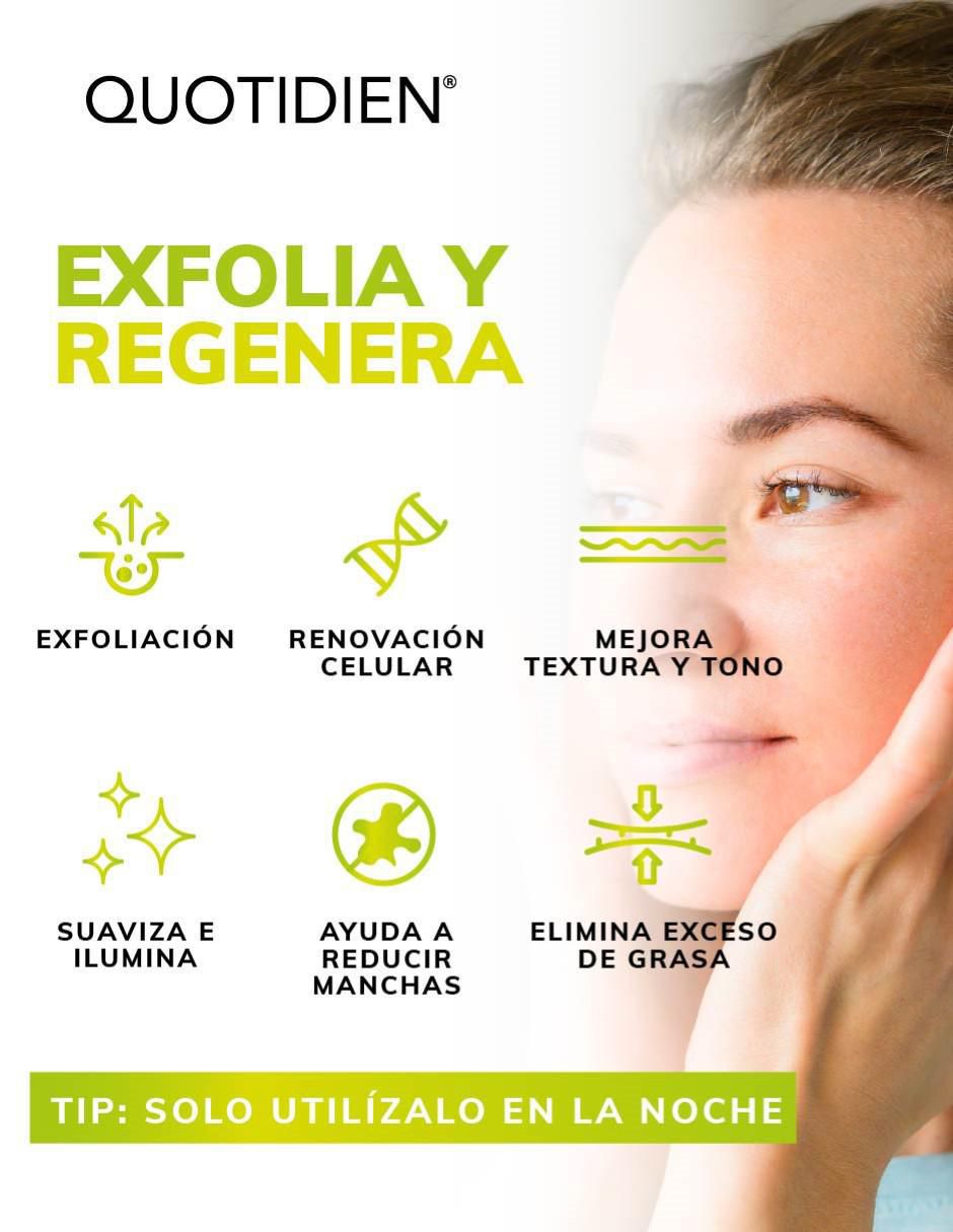 Sérum exfoliante facial Acido Glicólico + aloe vera y glicerina skin care suero facial Quotidien piel normal