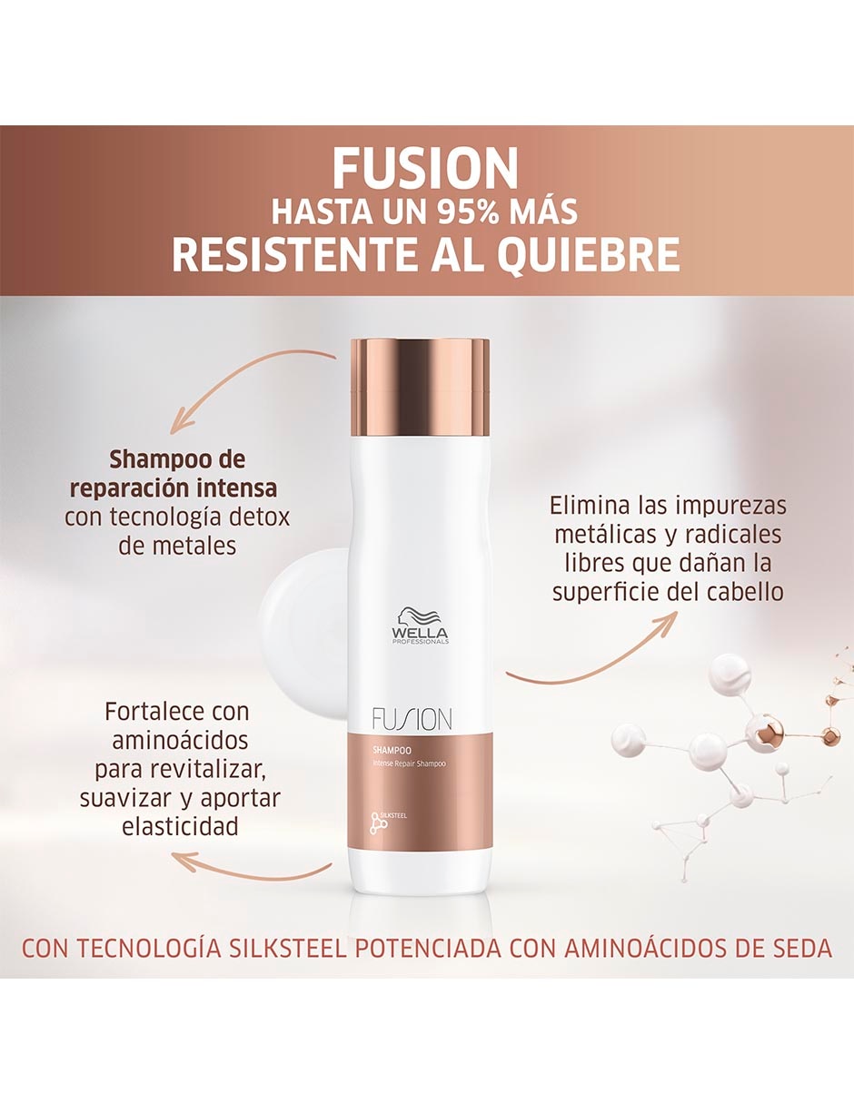 Shampoo reparador para cabello Fusion 250 ml 2