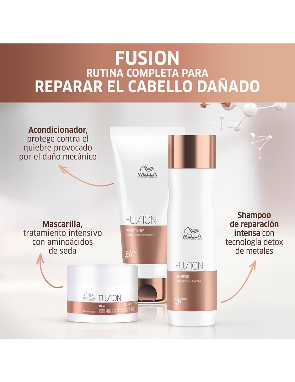 Shampoo reparador para cabello Fusion 250 ml 5