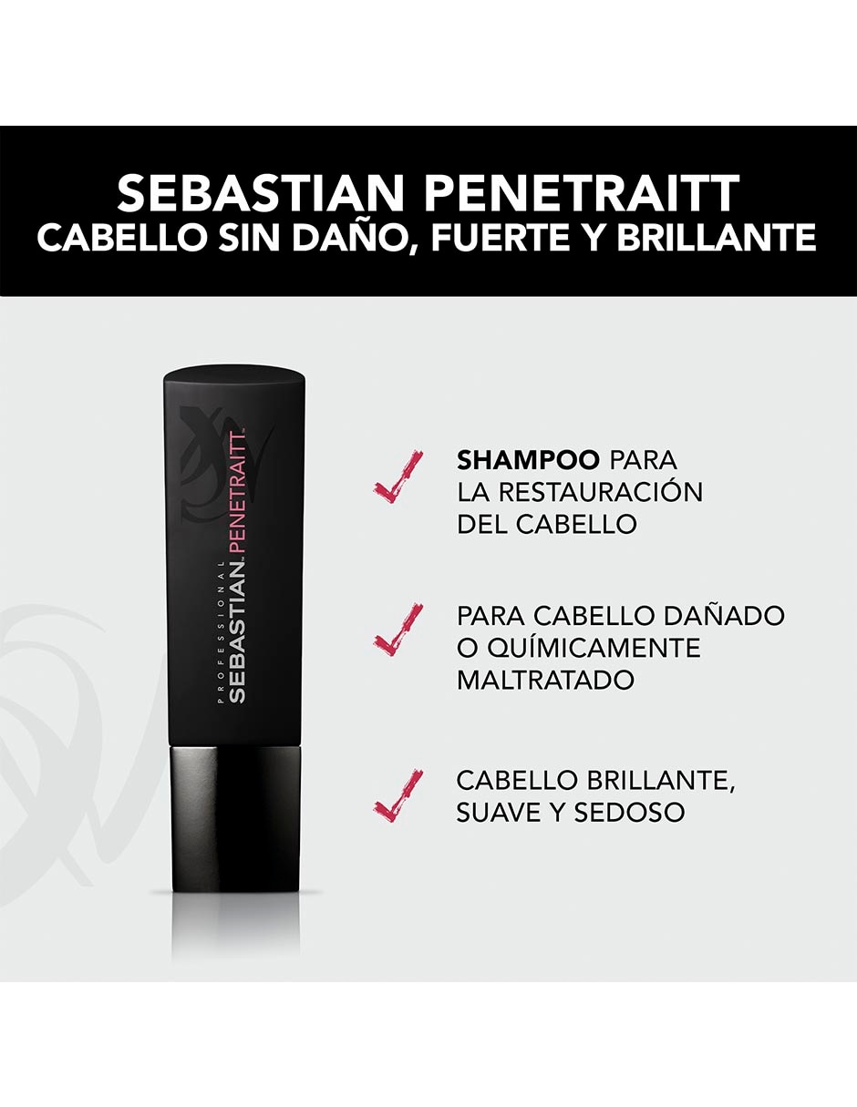 Shampoo reparador para cabello Penetraitt Sebastian 250 ml