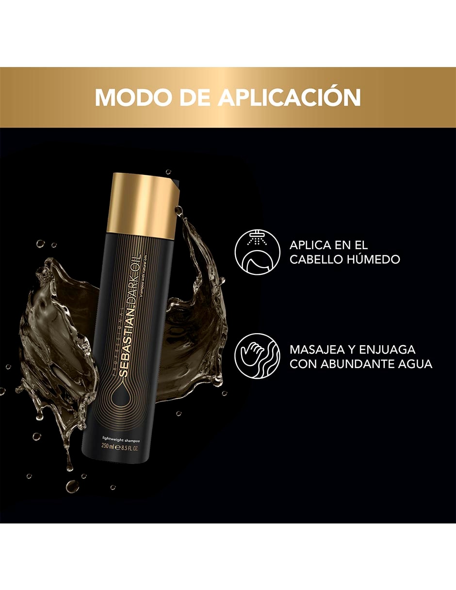 Shampoo para cabello Dark Oil Sebastian 250 ml
