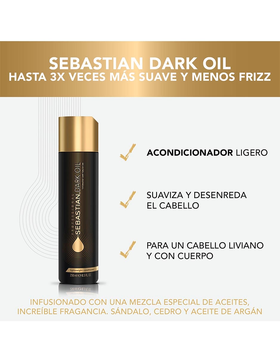 Acondicionador para cabello Dark Oil Sebastian 250 ml