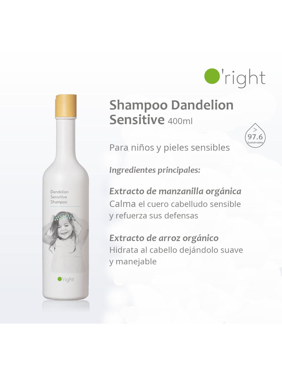 Shampoo para cabello Sensitive Dandelion 400 ml 4