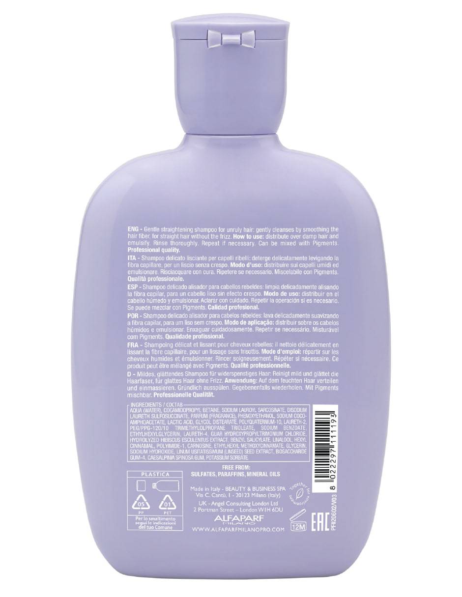 Shampoo anti frizz para cabello crespo Delicado Smoothing Low Smooth 250 ml 5
