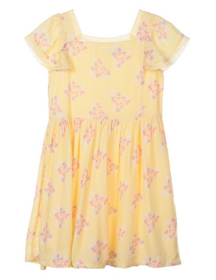 Vestido Piquenique manga mariposa para niña