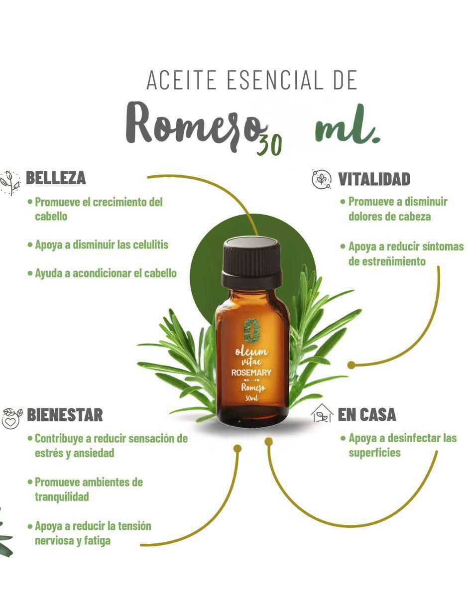 Aceite esencial Oleum Vitae de romero 30 ml