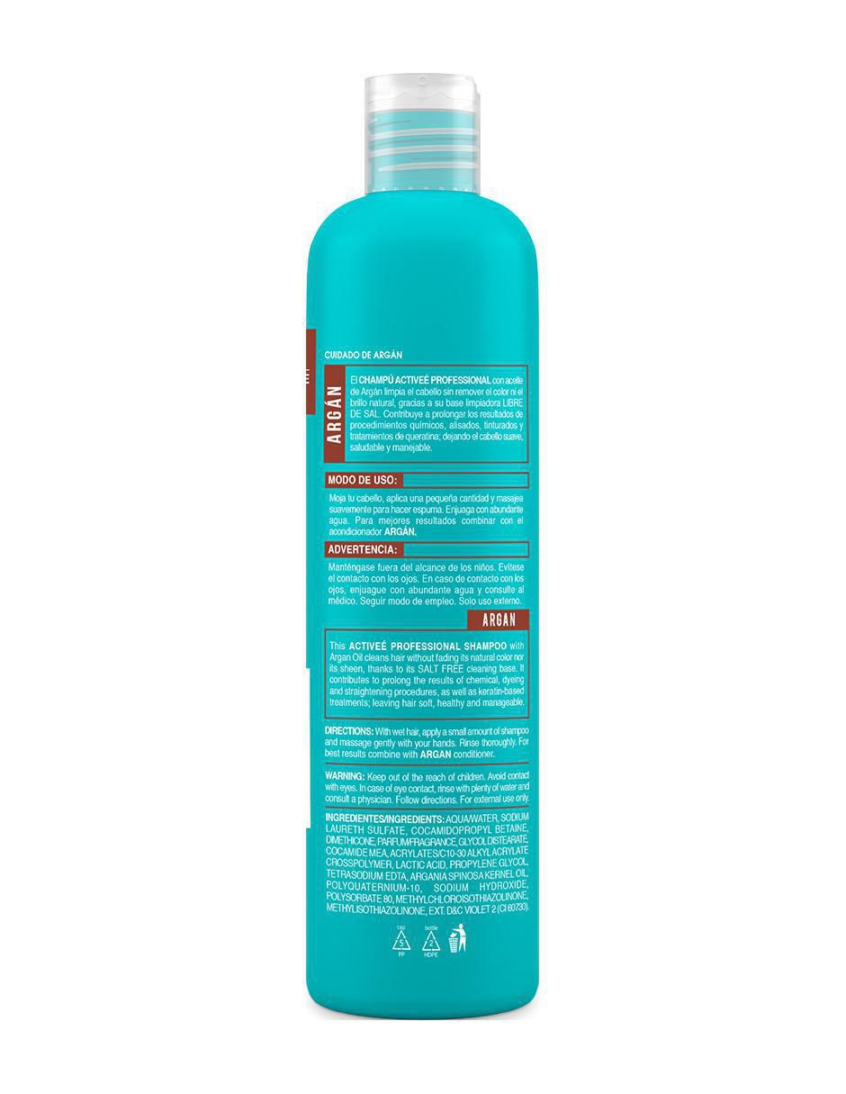 Shampoo hidratante para cabello Argán 472 ml 6