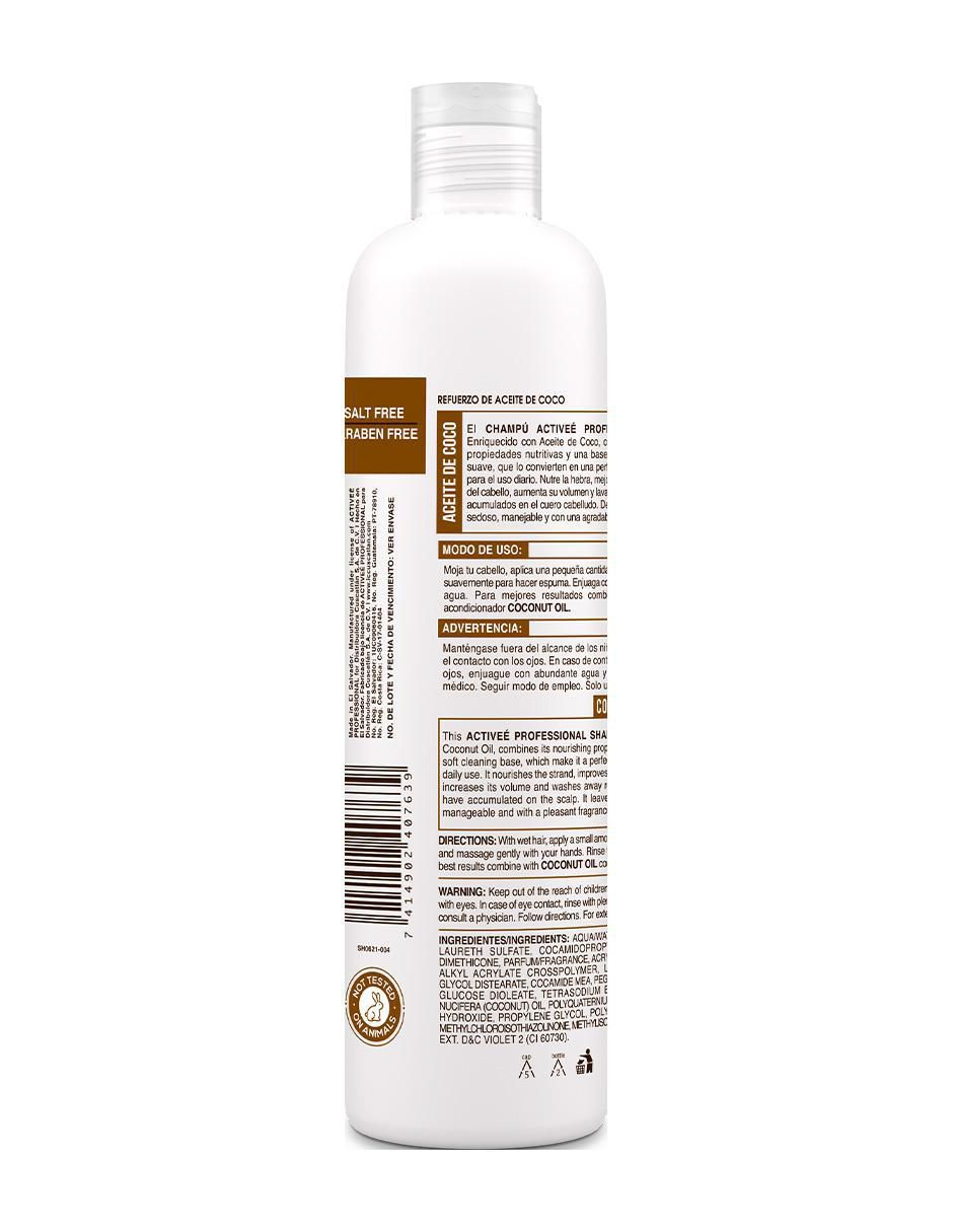Shampoo hidratante para cabello Coconut Oil 472 ml 3