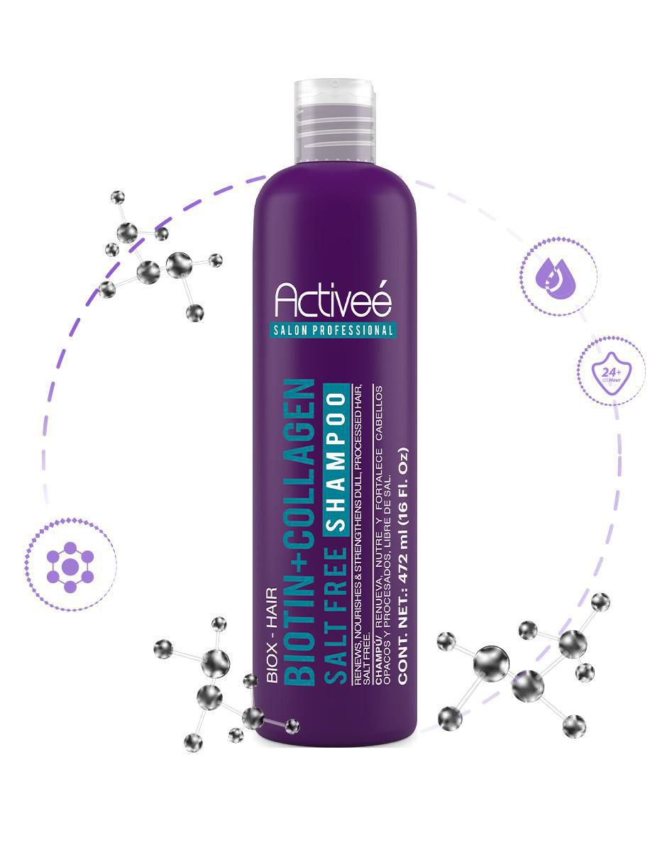 Shampoo reparador para cabello Biotin+Collagen 472 ml 2