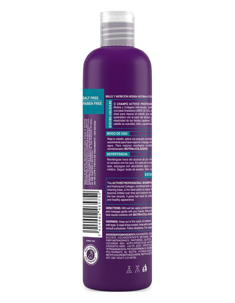 Shampoo reparador para cabello Biotin+Collagen 472 ml 4
