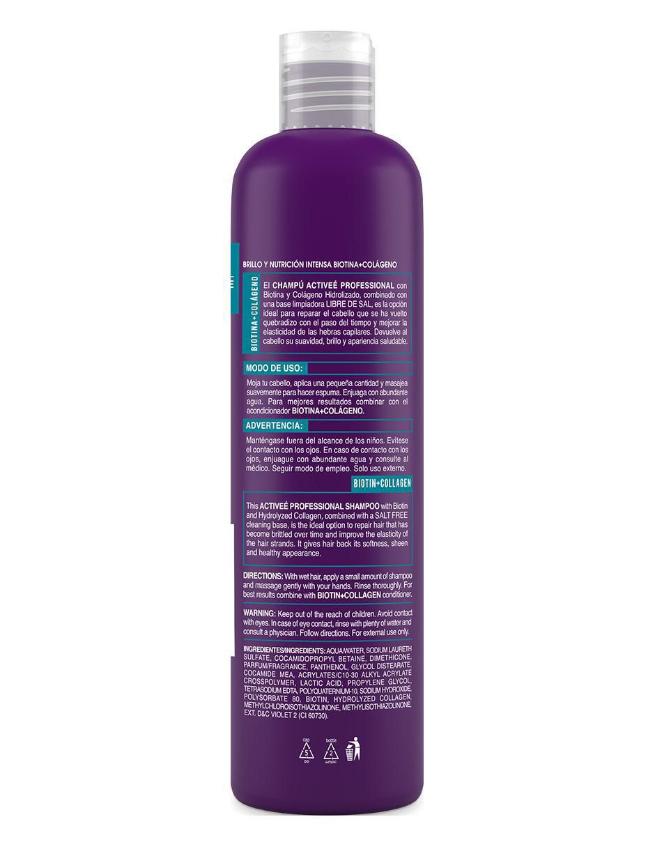 Shampoo reparador para cabello Biotin+Collagen 472 ml 7
