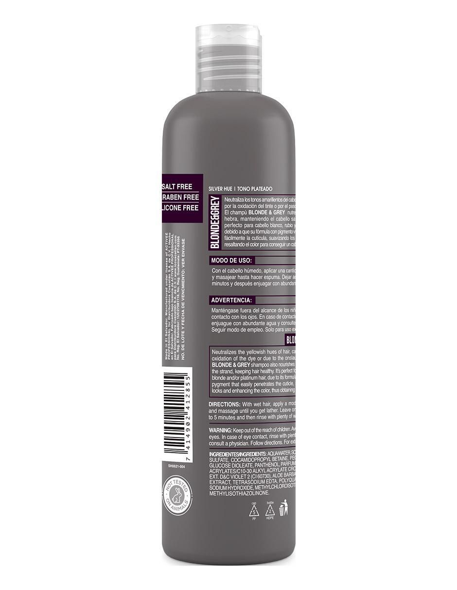 Shampoo reparador para cabello Blonde & Grey 472 ml 3