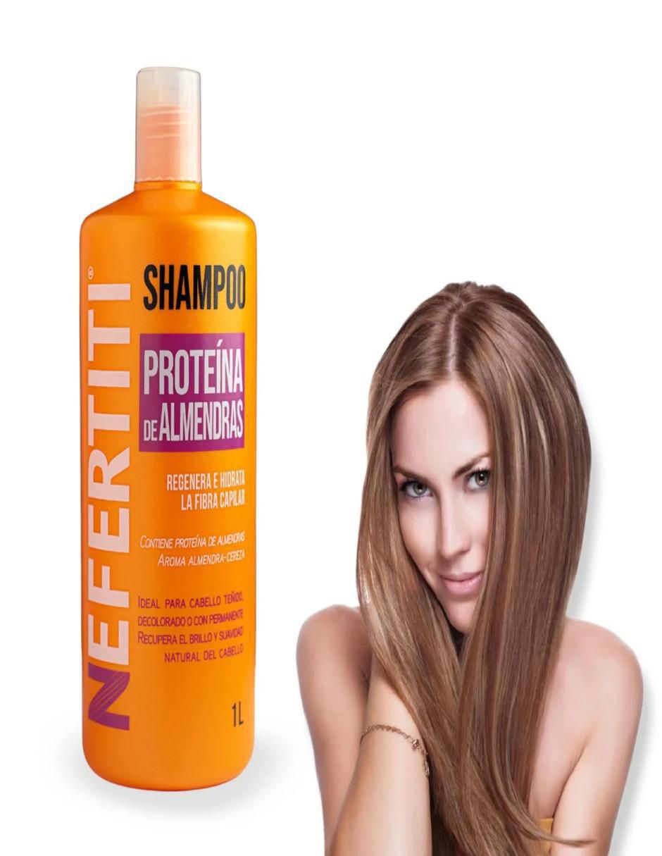 Shampoo para cabello proteína de almendras Nefertiti