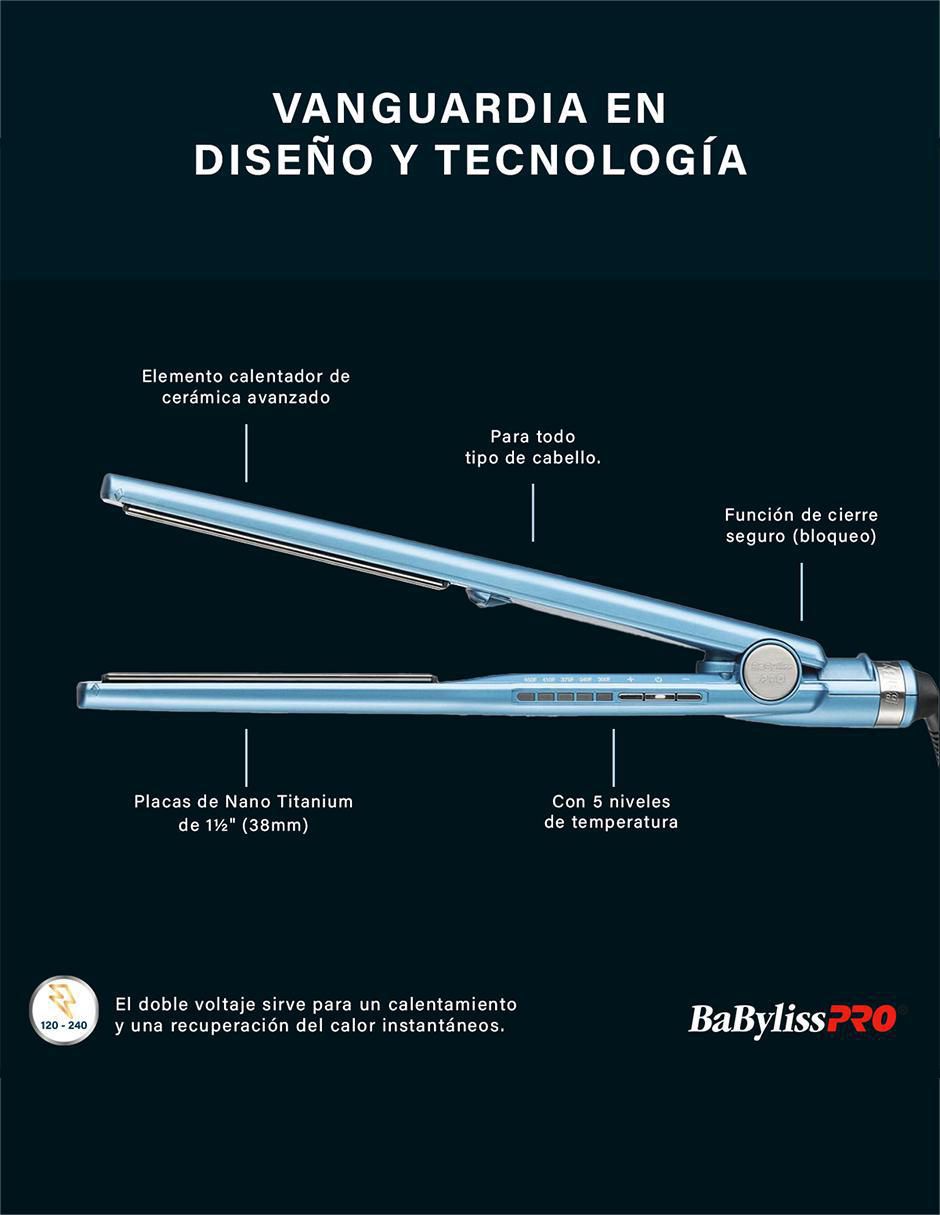 Alaciadora Babyliss Pro BNT4093 TRS placas de nano titanium