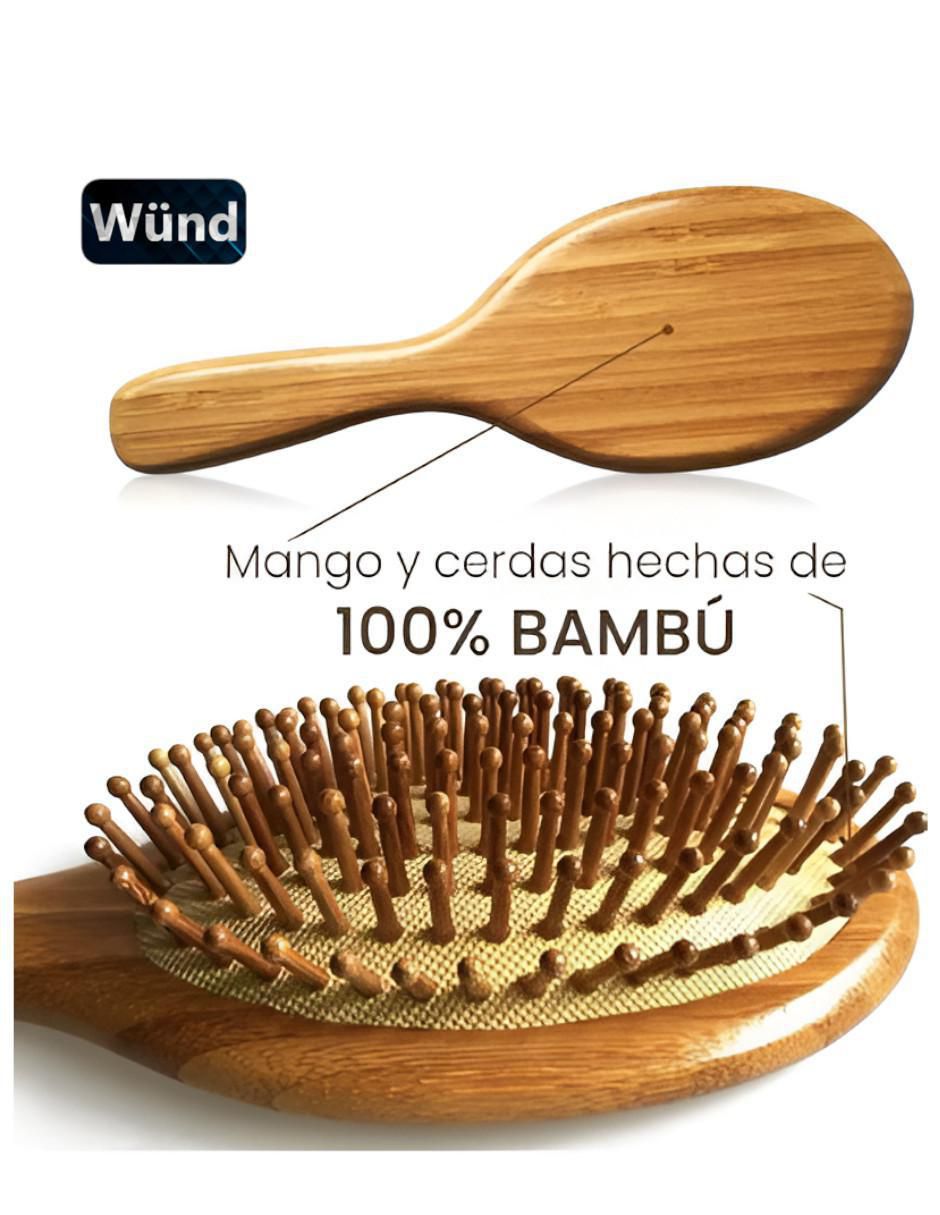 Cepillo para cabello de bambú