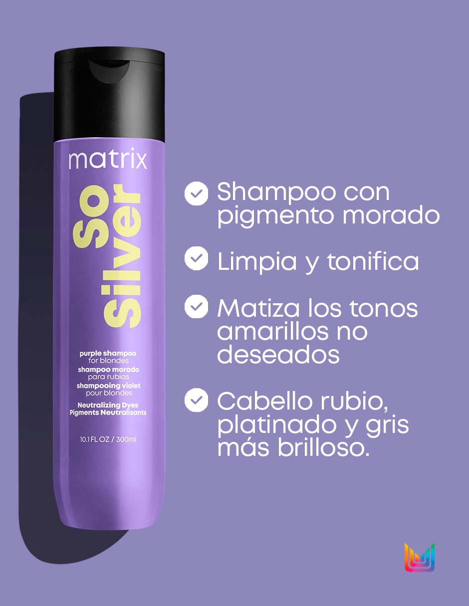 Shampoo para cabello Matizador Morado rubio 300 ml 3