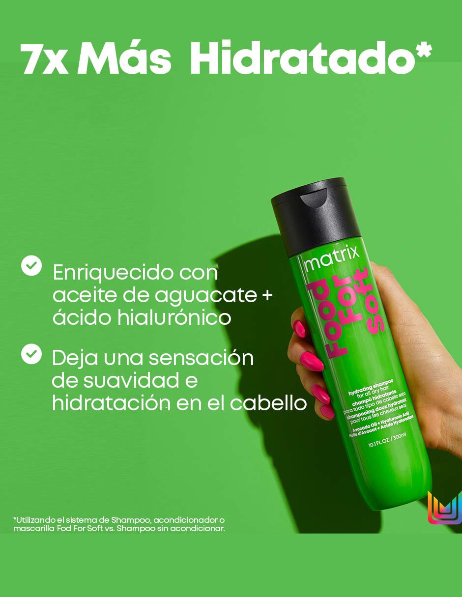 Shampoo hidratante para cabello seco Food For Soft 300 ml 4