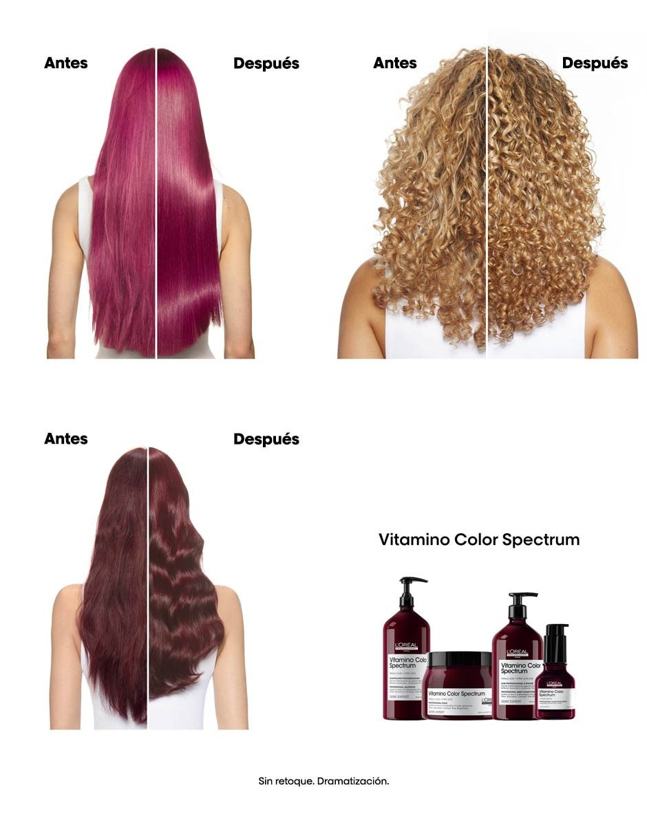 Shampoo protector de color para cabello Loreal Professionnel Vitamino Color Spectrum 500 ml 4