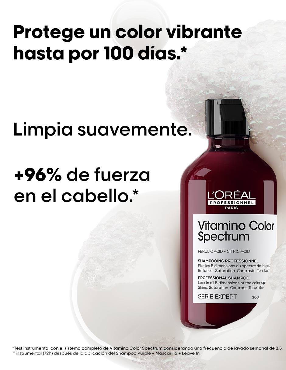 Shampoo protector de color para cabello Loreal Professionnel Vitamino Color Spectrum 300 ml 2