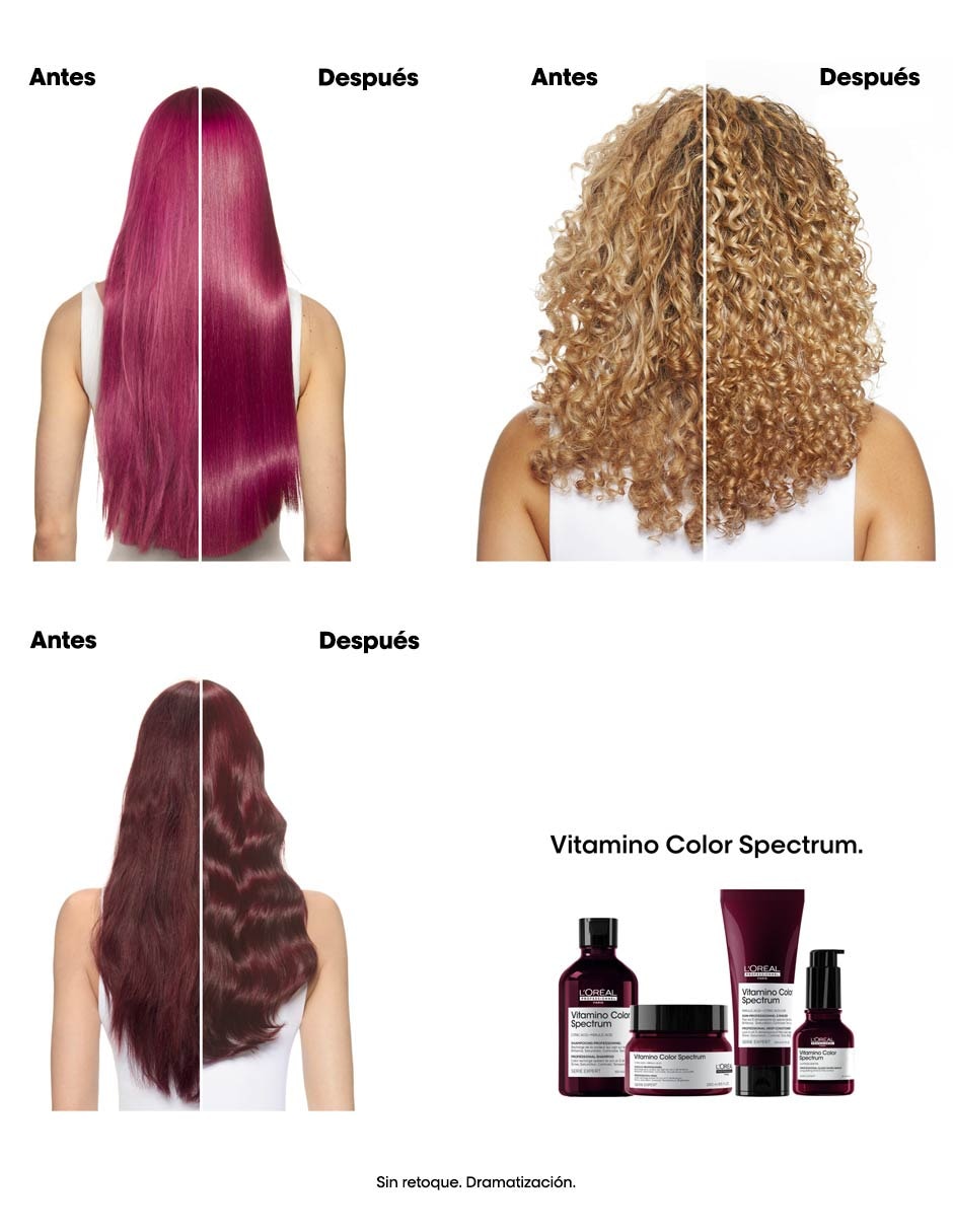 Shampoo protector de color para cabello Loreal Professionnel Vitamino Color Spectrum 300 ml 3