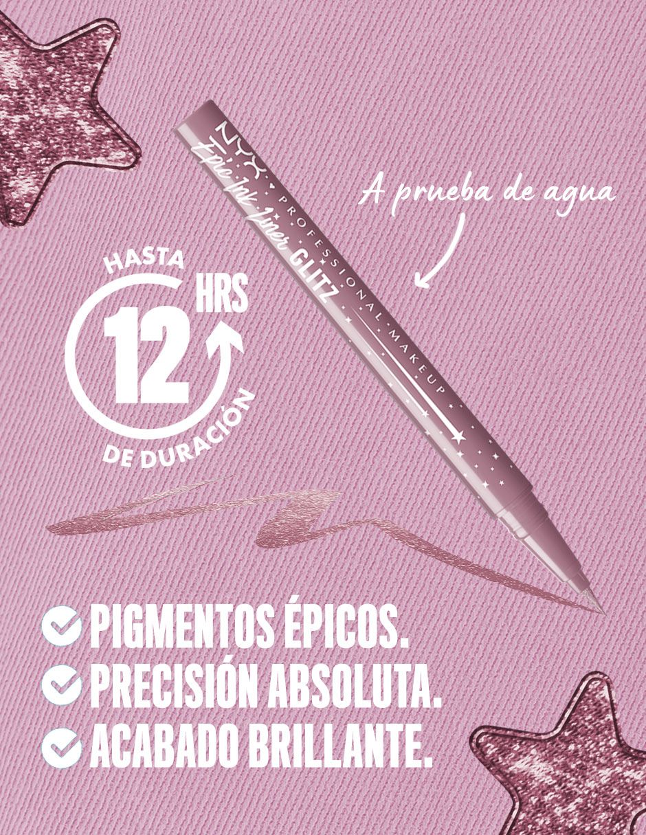 Delineador para ojos glitter Professional Makeupp Epic Ink Liner 9