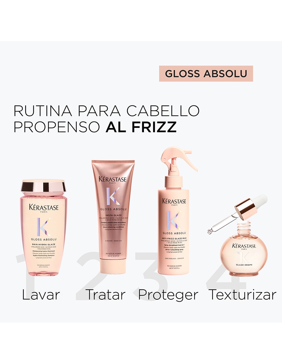 Shampoo para cabello seco Bain Hydra-Glaze Kérastase Gloss Absolu 250 ml 3